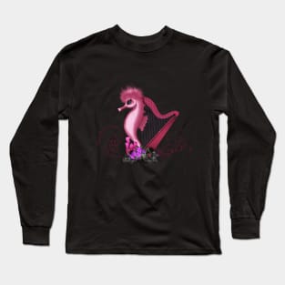 Wonderful harp with little seahorse Long Sleeve T-Shirt